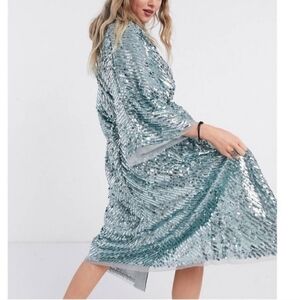Free People Light Is Coming Sequin Duster Size XS